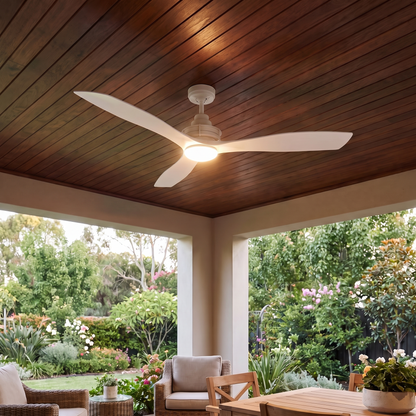 Clarence 56" Ceiling Fan with Dimmable LED Light – shown in a room for scale