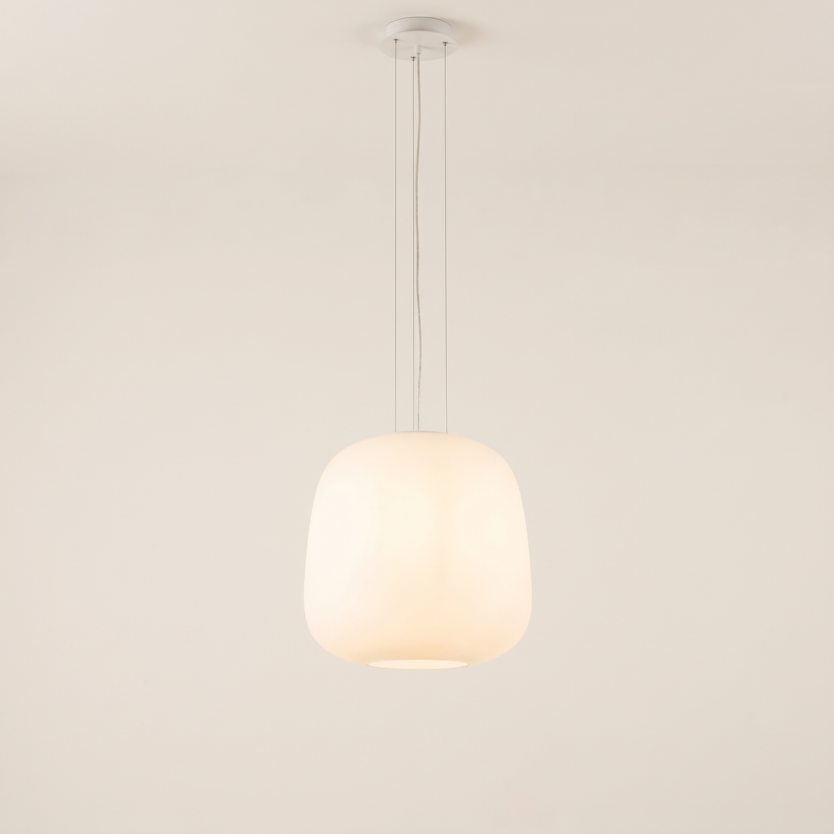 Organic Frosted Glass Pendant Light – Small – studio product shot