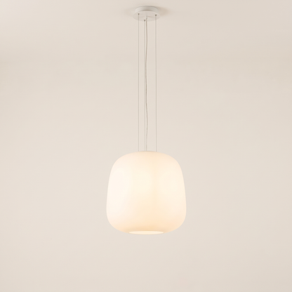 Organic Frosted Glass Pendant Light – Small – studio product shot