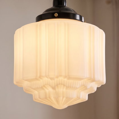 Deco Opal Glass Pendant Light – close-up detail