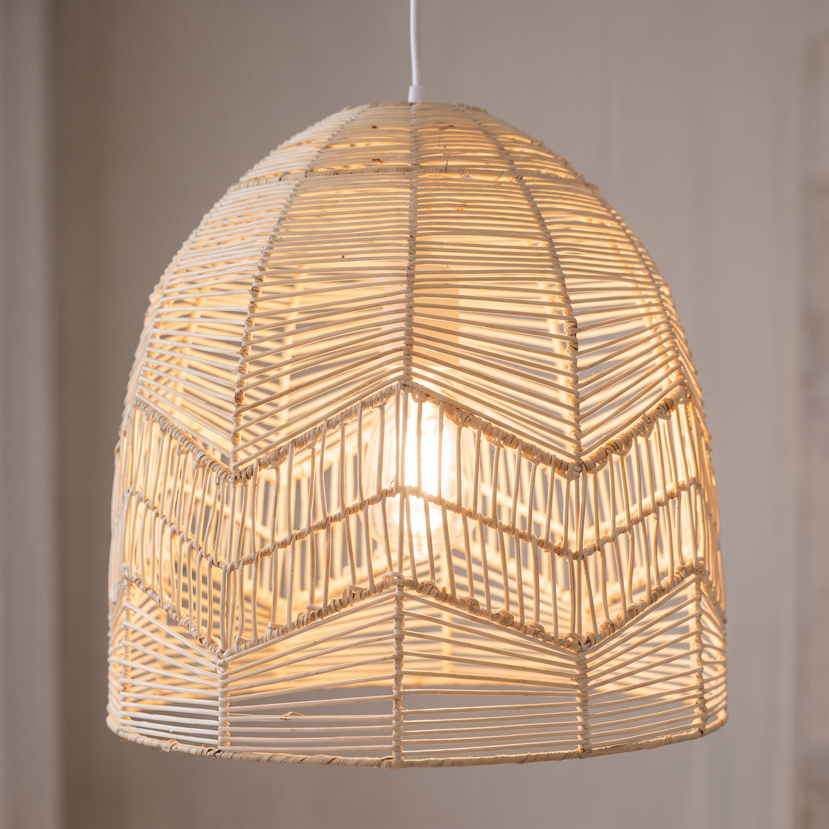 Beechmont Natural Rattan Pendant Light – close-up detail