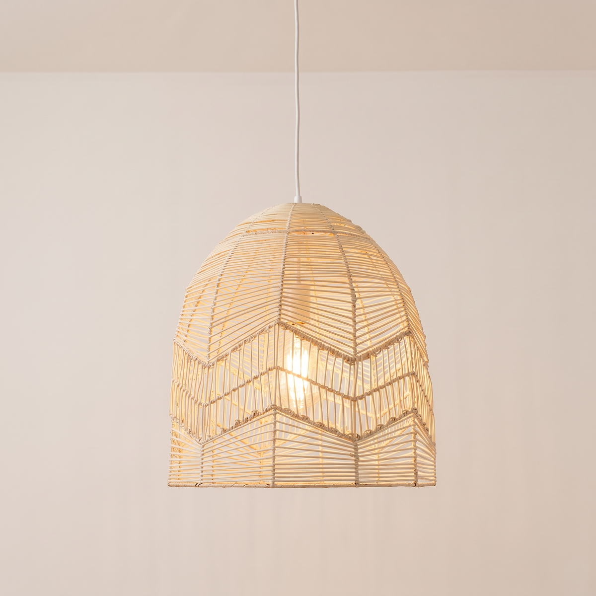 Beechmont Natural Rattan Pendant Light – studio product shot