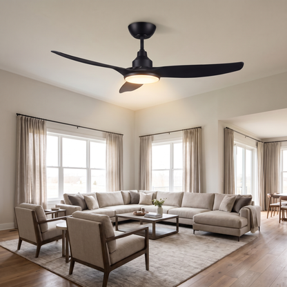 Sky 52" DC Ceiling Fan with LED Light – shown in a room for scale