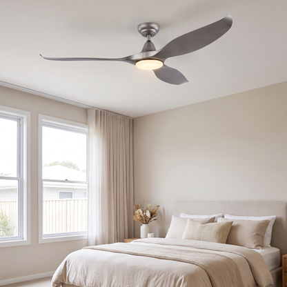 Haven 60" DC Ceiling Fan with LED Light – view from below