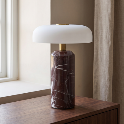 Avra Marble Cordless Touch Table Lamp – close-up detail