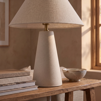 Florence Tapered Table Lamp – Natural – close-up detail