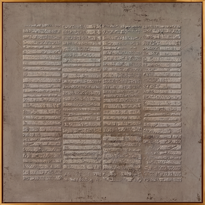Taupe Earth Textured Wabi-Sabi Canvas – Hand-Painted Square Wall Art – close-up detail