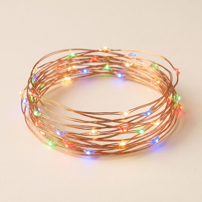 Multicolour Battery LED Wire Starry Lights – 10m – studio view
