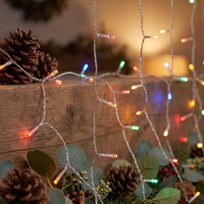 Rainbow LED Curtain Lights – Connectable, 1.8 x 1.8m – close-up detail