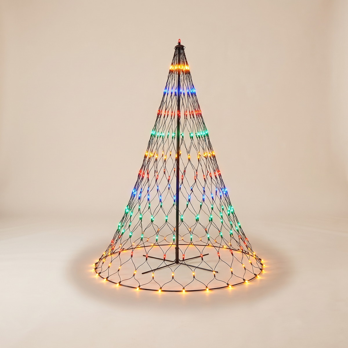 Rainbow LED Tree Net Light – 165 x 115cm – studio view