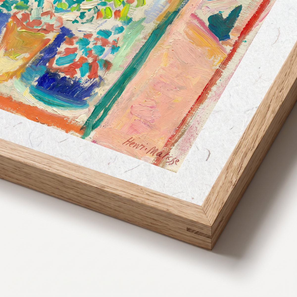 Open Window, Collioure by Henri Matisse – Framed Fauvist Art Print – close-up detail
