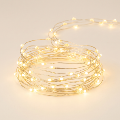 Warm White LED Fairy Christmas Lights – 40m, 400 LED – studio view