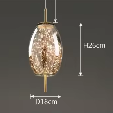 Nebula Smoky Glass Pendant Light