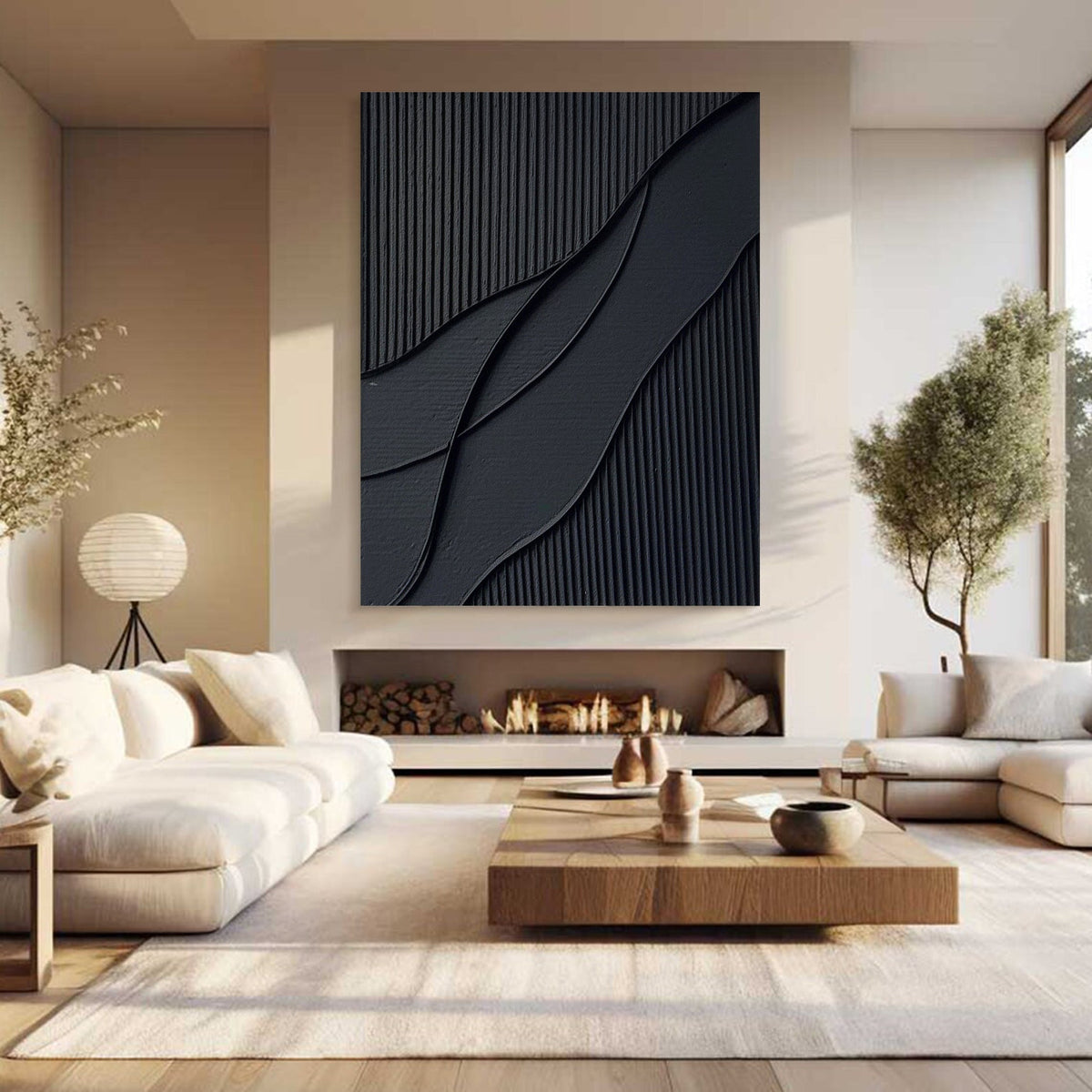 Minimalist Textured Canvas Painting