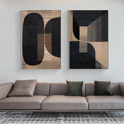 Textured Wabi-Sabi Canvas Painting Set