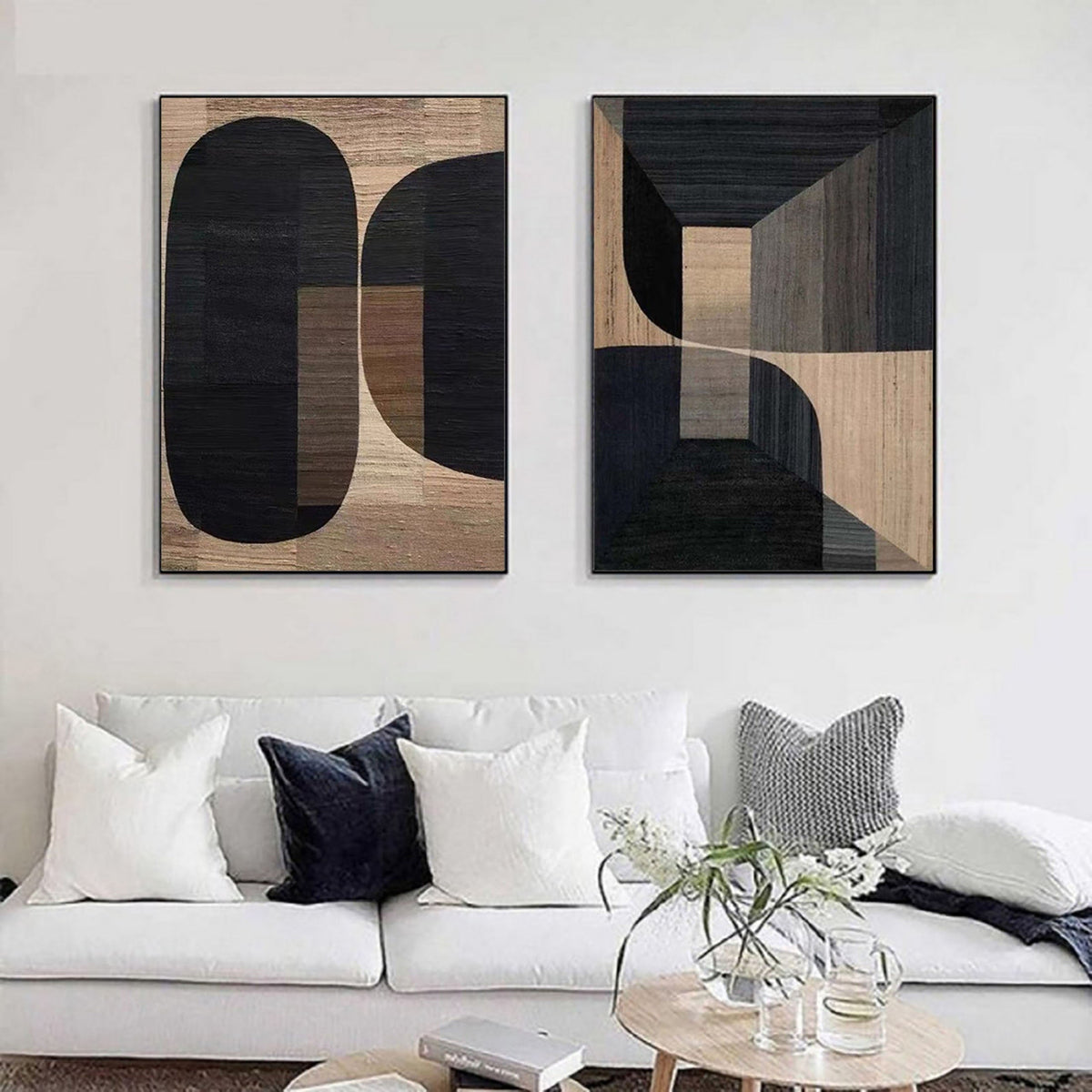 Textured Wabi-Sabi Canvas Painting Set