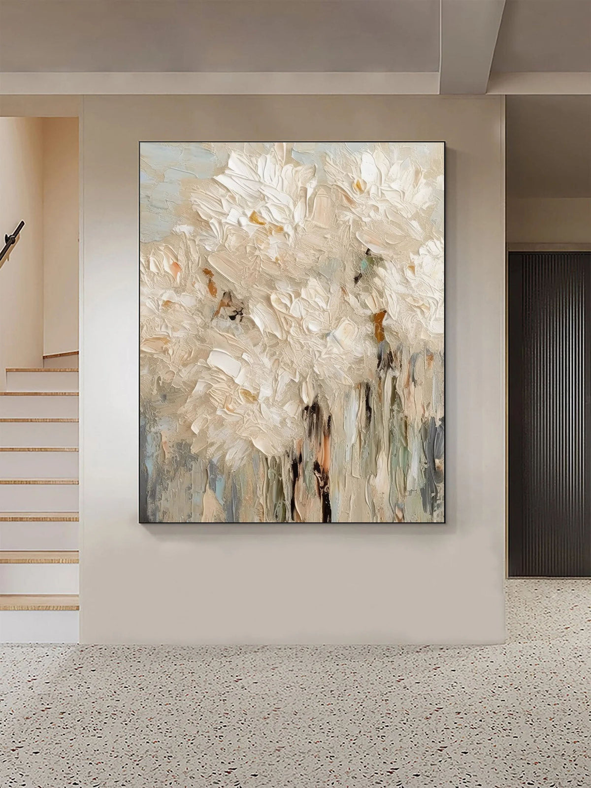 Textured Bloom Canvas Painting