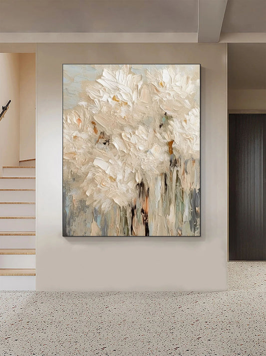 Textured Bloom Canvas Painting