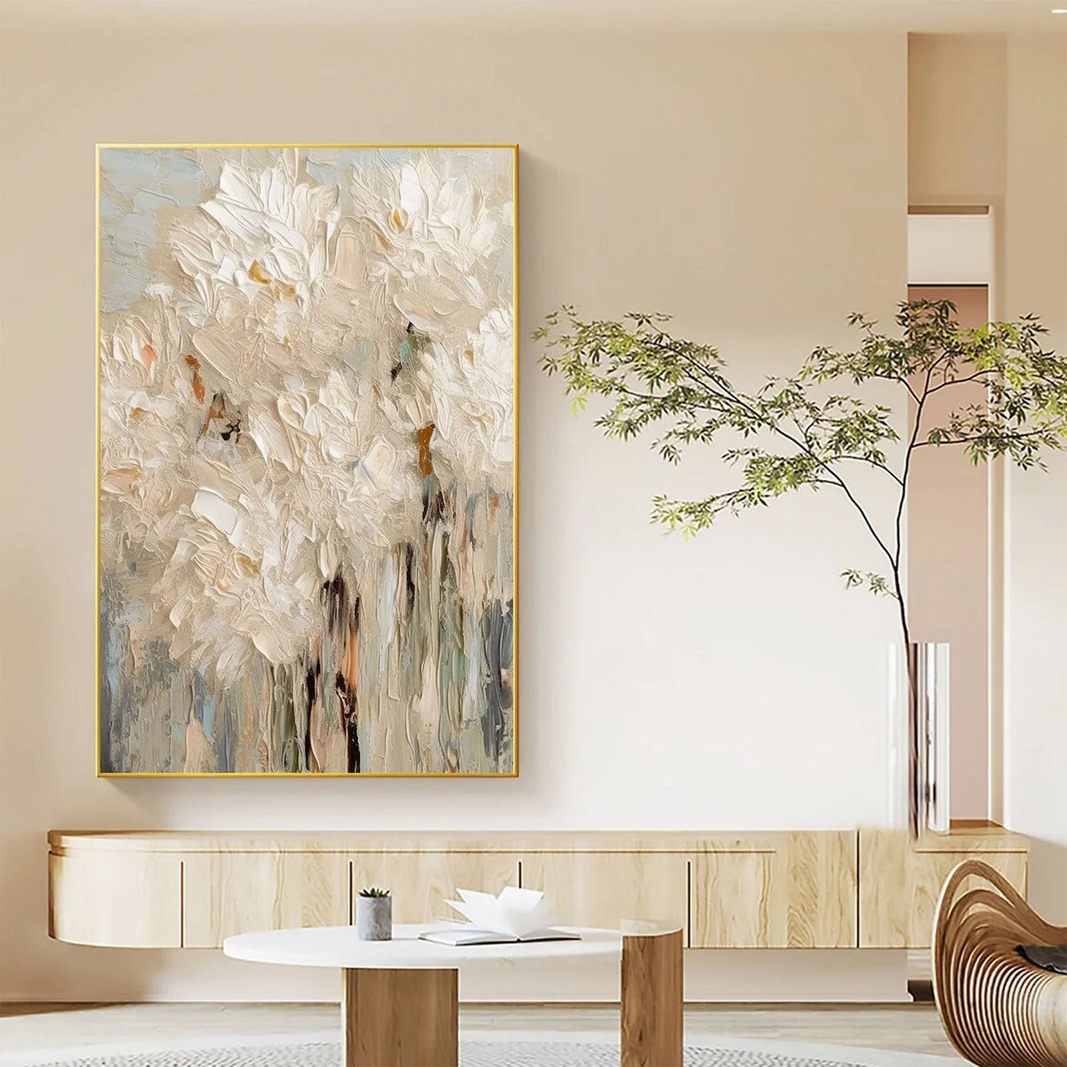 Textured Bloom Canvas Painting