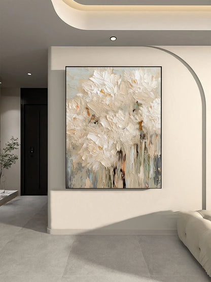 Textured Floral Canvas Painting