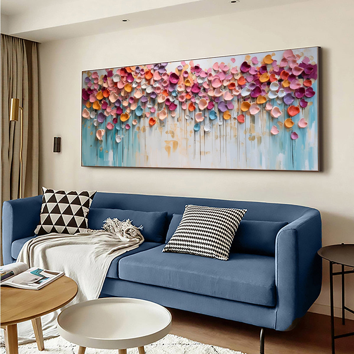 Textured Petal Canvas Painting