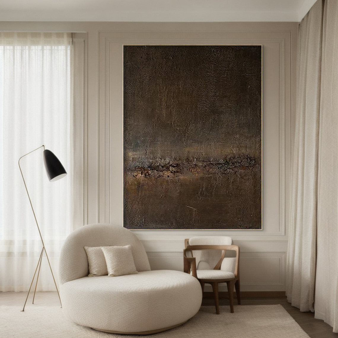Textured Wabi-Sabi Earth Canvas Painting
