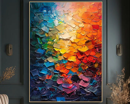 Textured Spectrum Canvas Painting