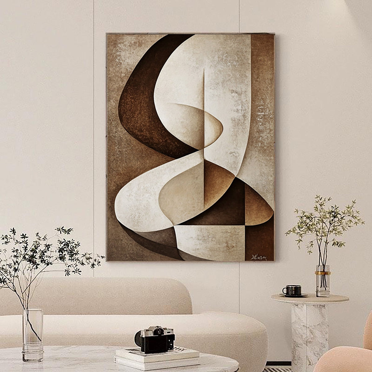 Elegant Textured Canvas Painting