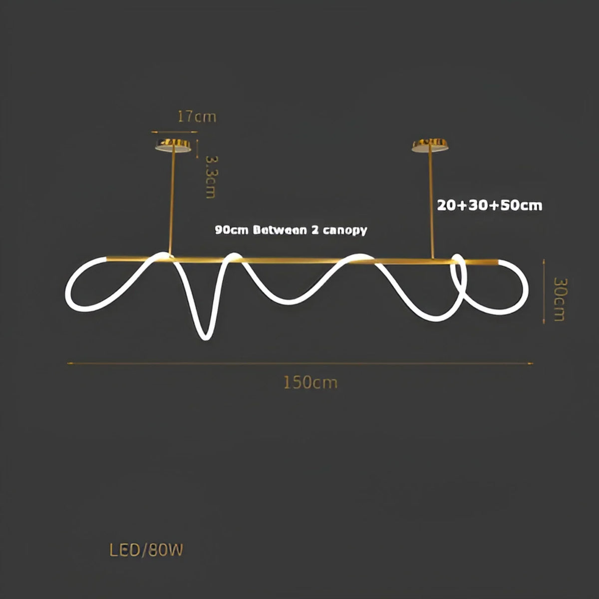 WaveLine LED Ceiling Light
