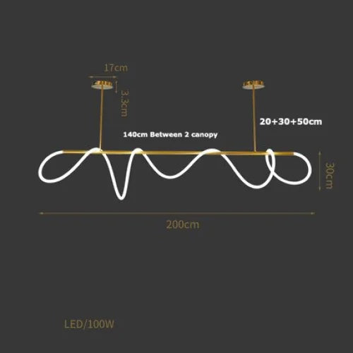 WaveLine LED Ceiling Light