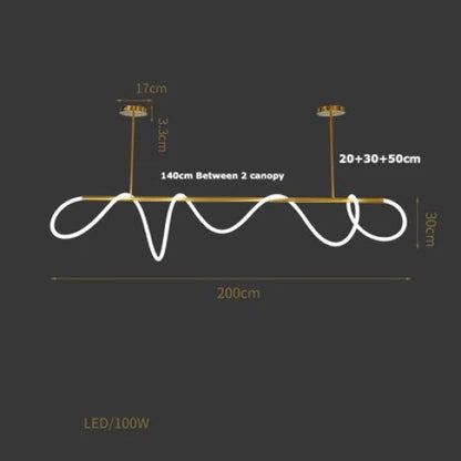 WaveLine LED Ceiling Light
