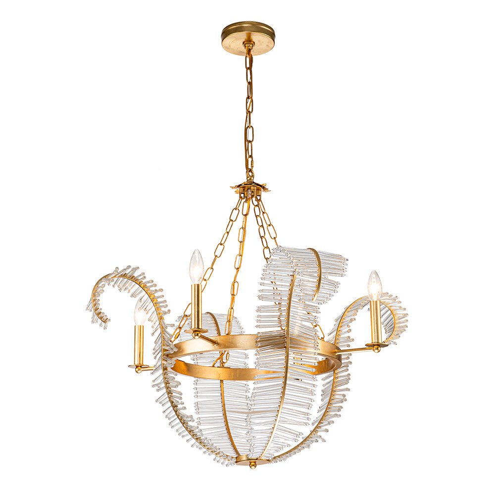 Antique Crystal Floral Chandelier