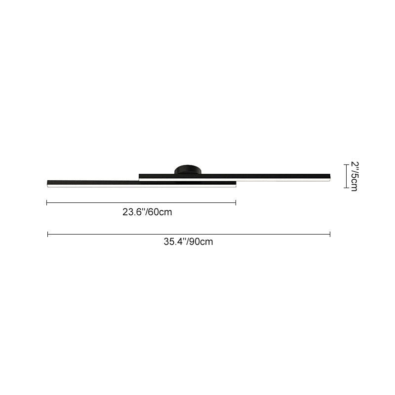 Sleek Linear LED Strip Flush Light