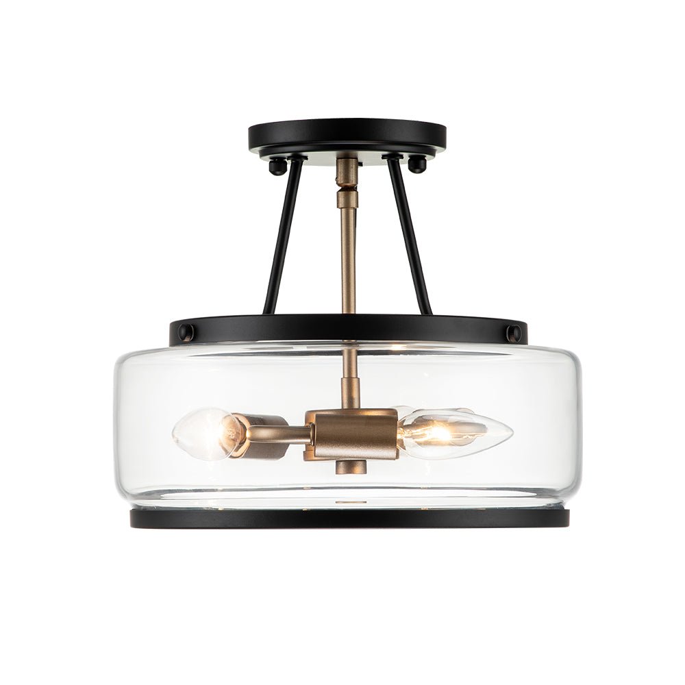 Modern Drum Glass Ceiling Light