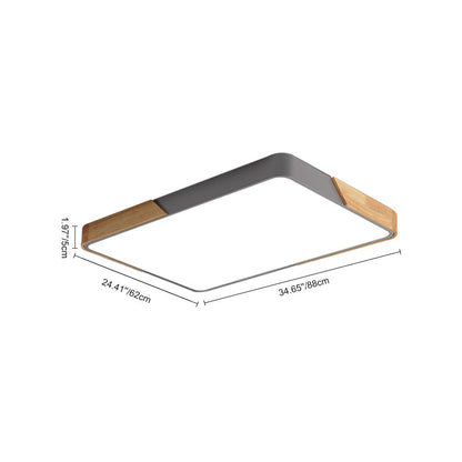 Rectangle LED Flush Mount Light