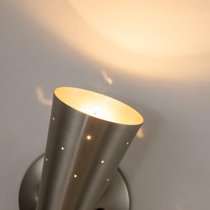Hourglass Brass Wall Sconce
