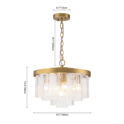 Tiered Water Glass Chandelier