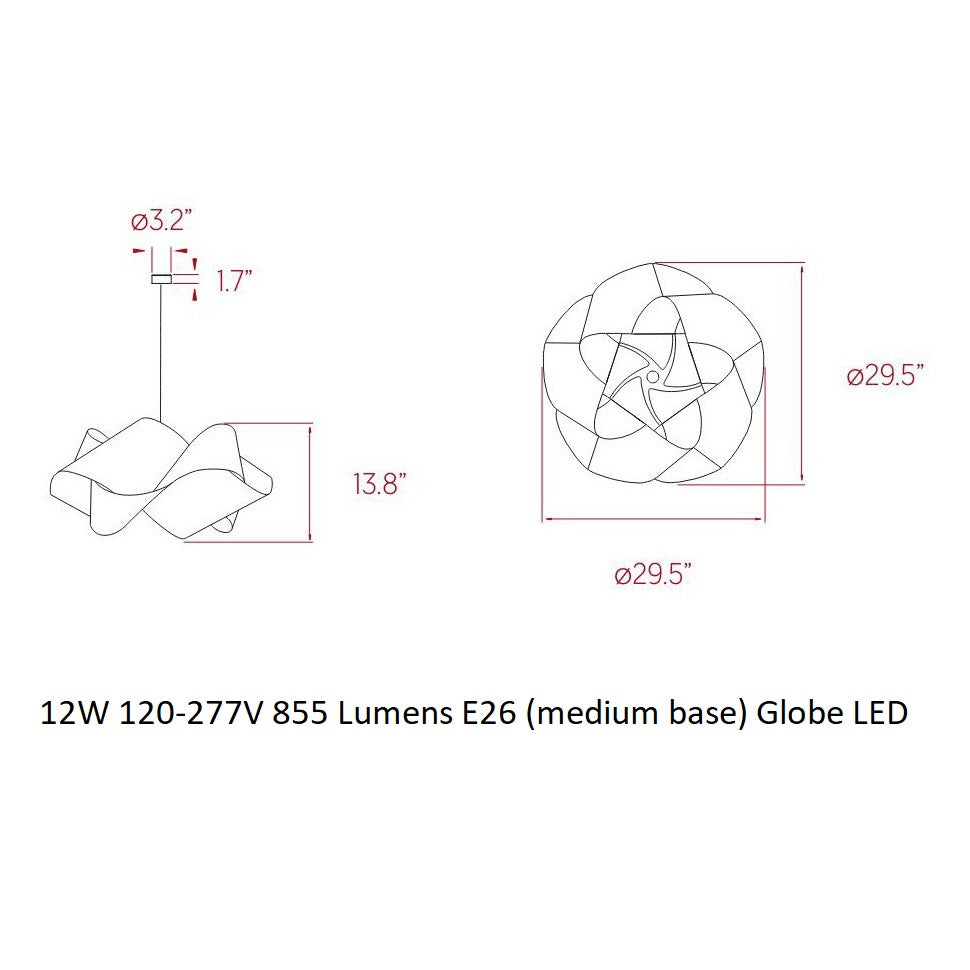 Virel Swirl Pendant Light