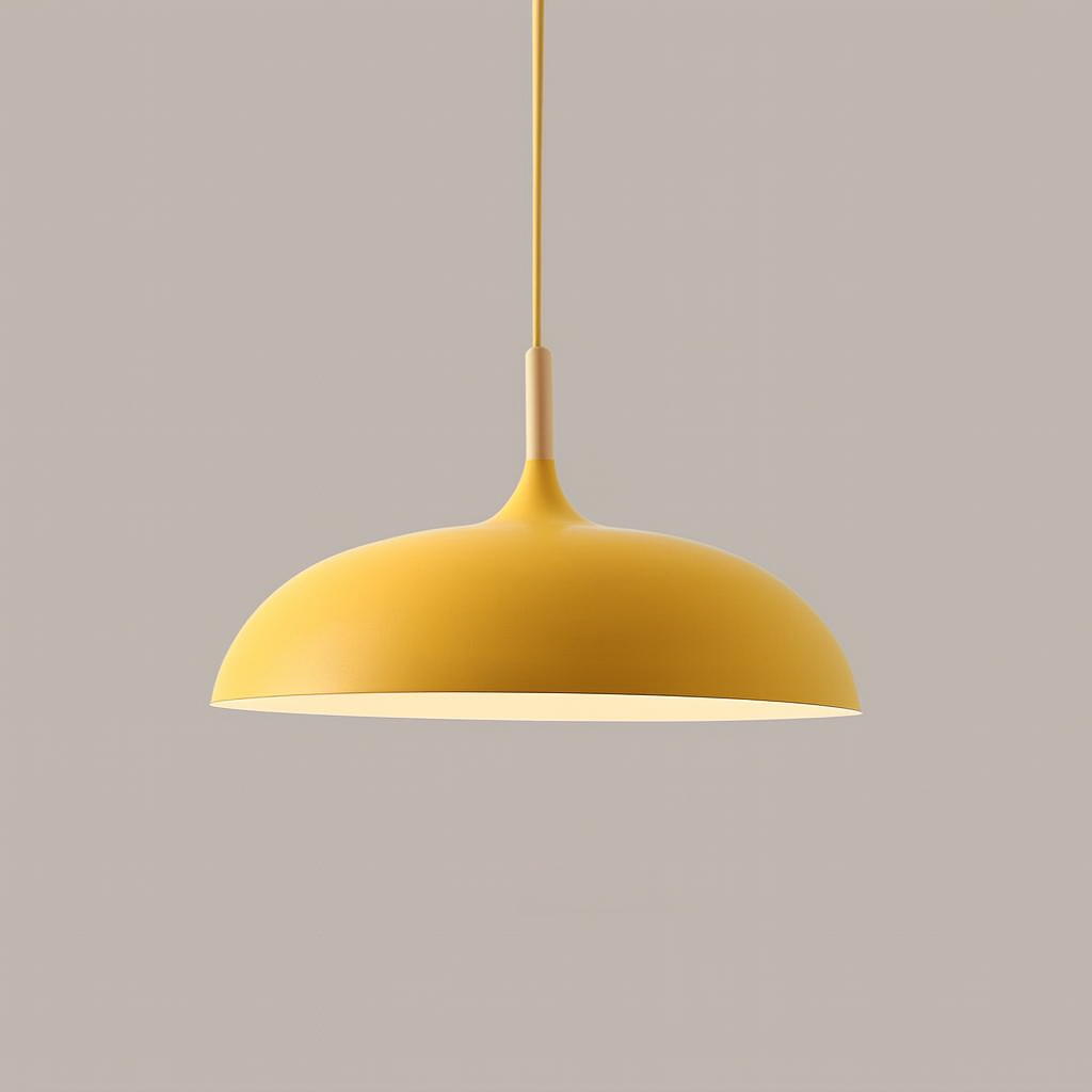 Modern Pastel Wood Accent Pendant Light
