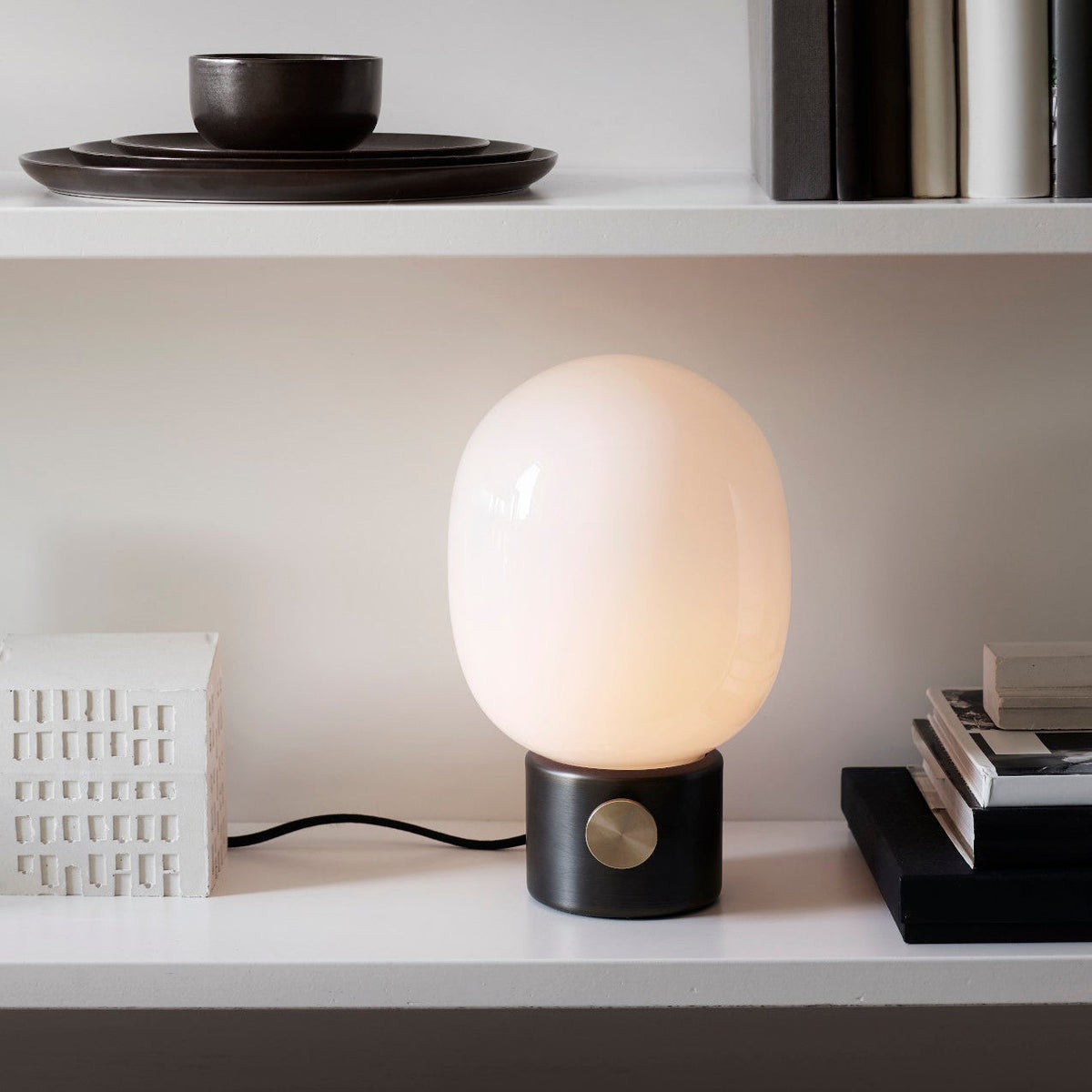 Modern Opal Glass Dimmable Table Lamp