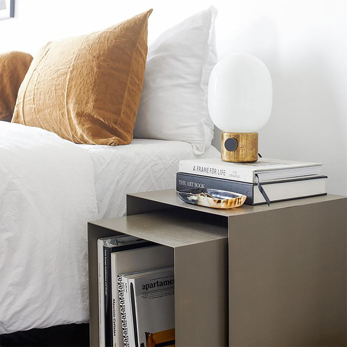 Modern Opal Glass Dimmable Table Lamp
