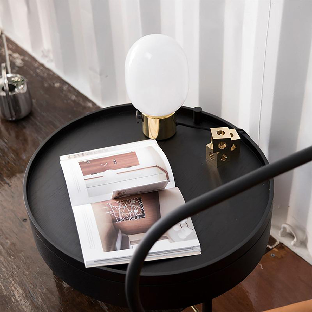 Modern Opal Glass Dimmable Table Lamp