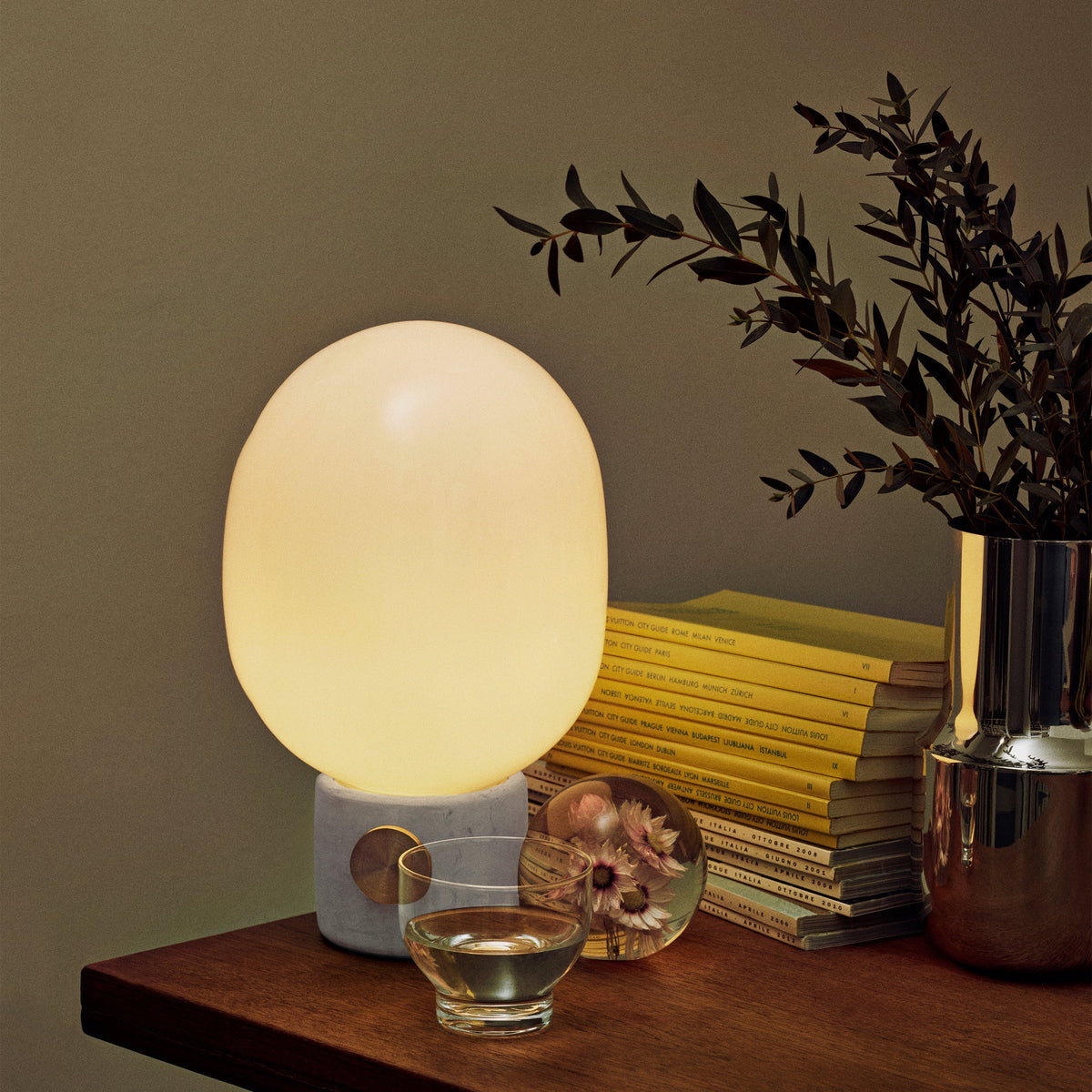 Modern Opal Glass Dimmable Table Lamp