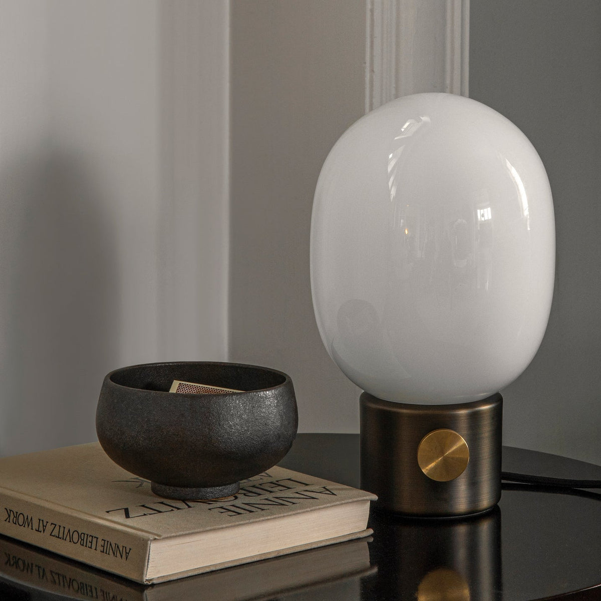 Modern Opal Glass Dimmable Table Lamp