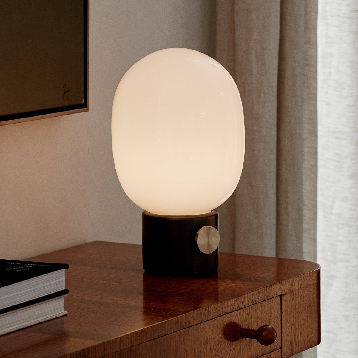 Modern Opal Glass Dimmable Table Lamp