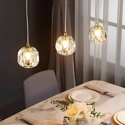 Modern Luxury Brass Crystal Pendant Lights