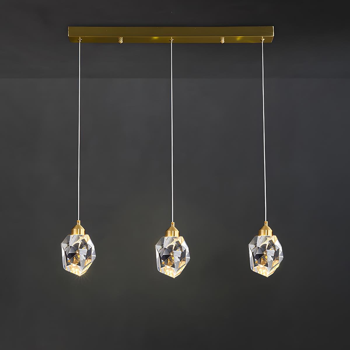 Modern Luxury Brass Crystal Pendant Lights