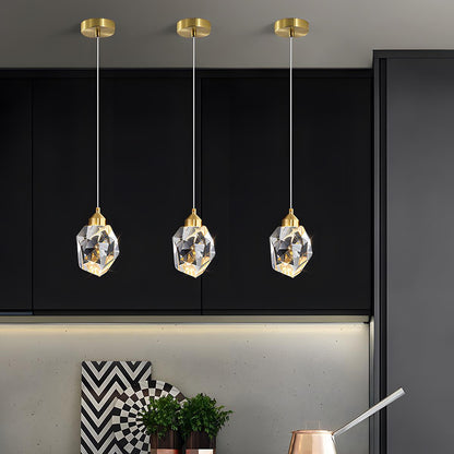 Modern Luxury Brass Crystal Pendant Lights