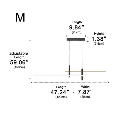 Modern MinimalistLED Long Strip Indoor Pendant Lights