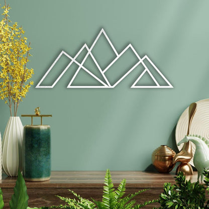 Geometric Mountain Metal Wall Art